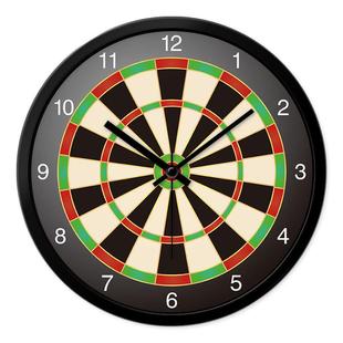 正品摩门电子钟表飞镖标靶图案挂钟客厅创意卧室静音现代时钟挂表