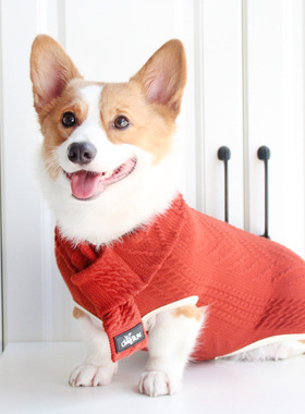 宠它休闲复古宠物针织毛衣小型犬通用柯基衣服冬季宠物圣诞装
