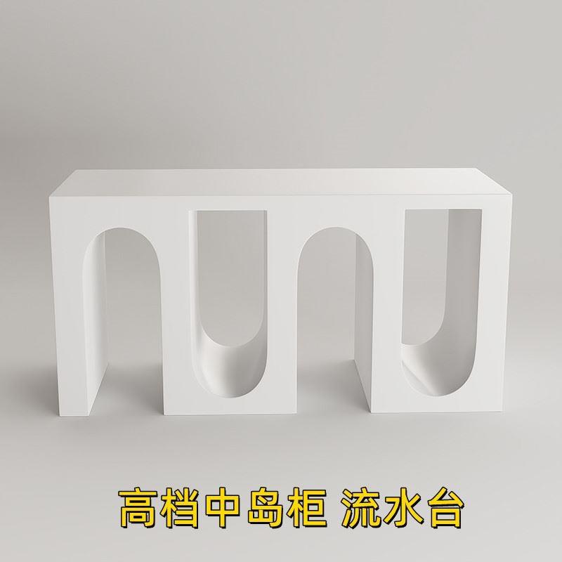 鞋包展示台女装店高档异形中岛柜流水台S形定制曲线陈列架异型M型