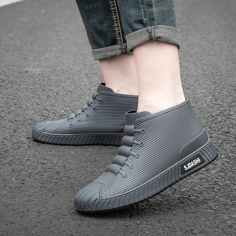 新款雨鞋男短筒时尚款外卖骑手专用雨靴男款洗车胶鞋厨房防滑