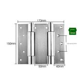 自由门 酒吧牛仔木门 6寸不锈钢弹簧合页双向内外开铰炼180度双弹
