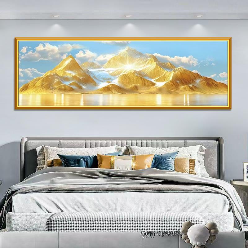 背靠金山自粘床头装饰画客厅沙发背景墙贴画壁画好寓意房间卧室画