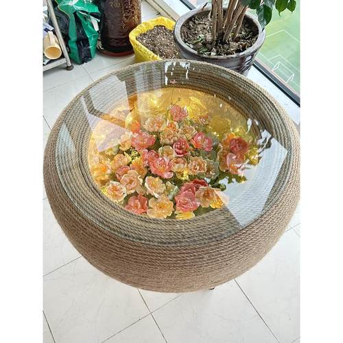 圆形钢化玻璃加厚桌面玻璃圆桌台面防爆专业定制轮胎茶几材料