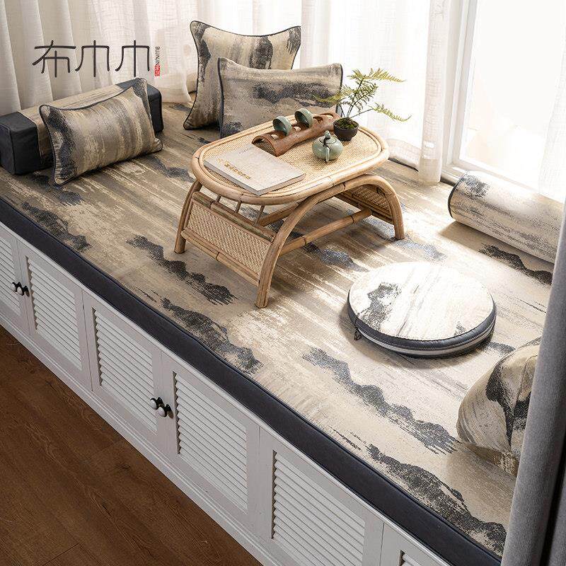 窗台垫飘窗垫四季通用定制海绵新款新中式可拆洗现代乳胶加厚夏季