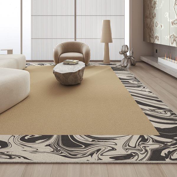 全夏天地垫轻奢法式铺地毯客厅茶几卧室沙发夏季地垫床边毯高级