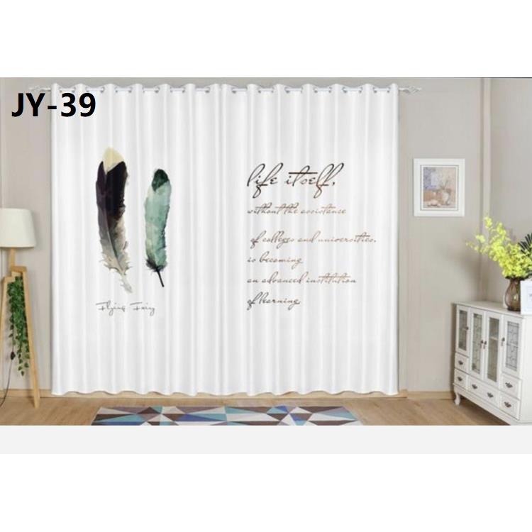2020ins北欧风格3D数码印花窗帘定制卧室客厅个性遮光简欧英伦2