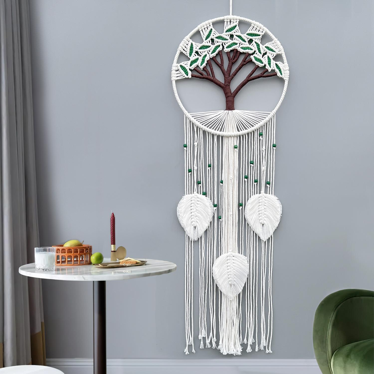 北欧风手工编织挂毯壁挂 生命树客厅挂饰房间装饰民宿背景墙壁饰