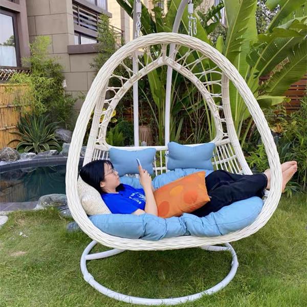 户外秋千吊篮庭院双人吊椅子阳台家用吊兰藤椅室内吊床摇椅免打孔