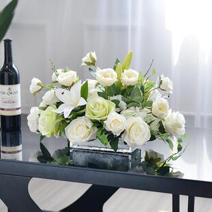 餐桌花摆花假花彷真花摆设餐厅婚礼桌花摆件酒吧KTV茶几台摆台花
