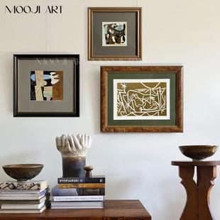 木吉艺术独家设计/现代混搭风组合装饰画客厅沙发背景高级感挂画