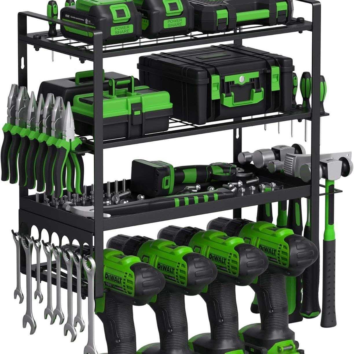 电钻架重型浮动工具架用于手持式和电动工具的壁挂式储物收纳