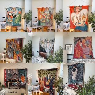 亨利马蒂斯马蒂斯艺术毯挂毯涤棉编织毯非印刷