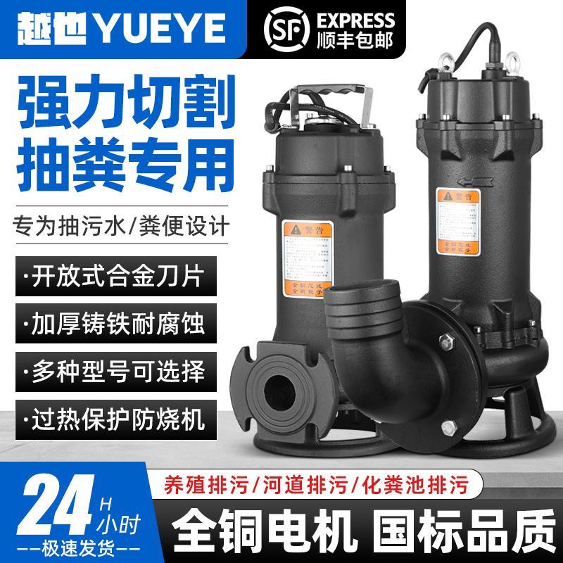 切割泵污水抽粪泥浆泵大功率农村厕所家用化粪池沼气池排污泵380v