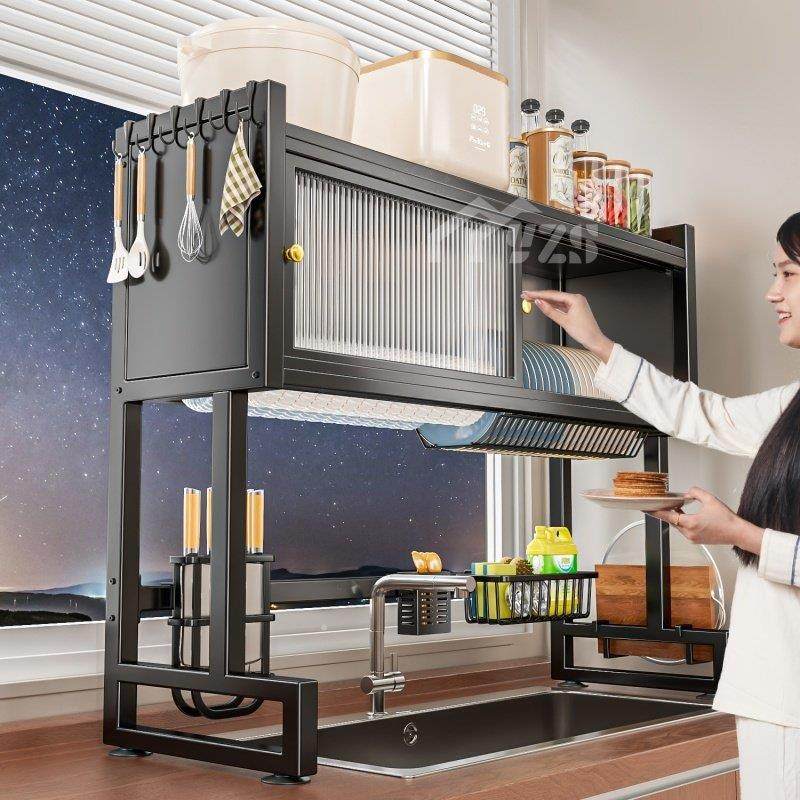 厨房水槽置物架家用碗碟收纳洗碗槽水池上方防尘碗架多功能沥水架,厨房/烹饪用具,水槽置物架,淘宝优惠券,粉丝福利购,淘宝优惠卷