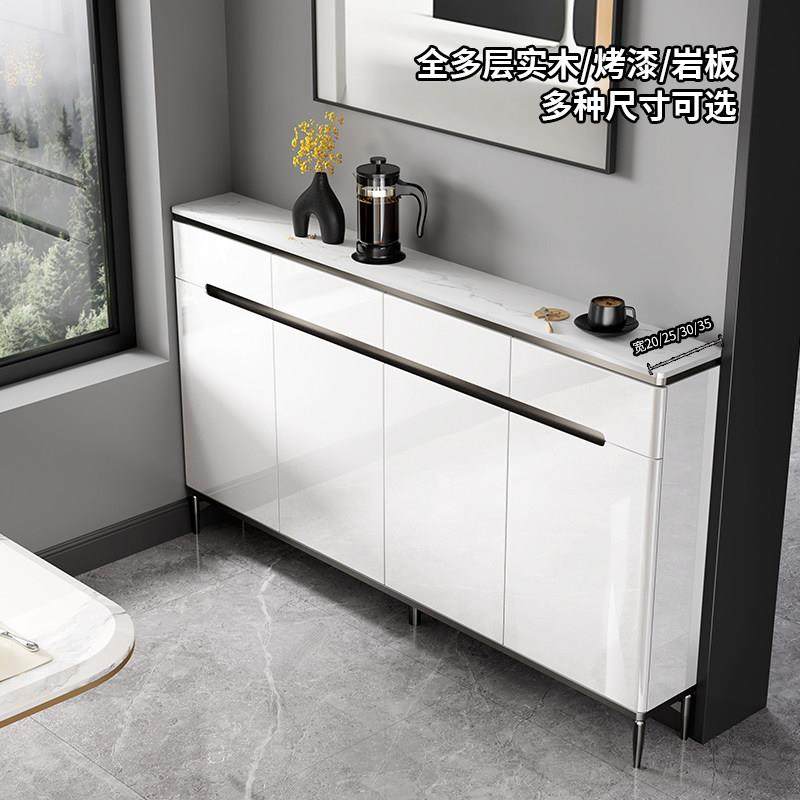 超薄简约实木餐边柜轻奢岩板小户窄型靠墙客餐厅一体25储物30定制,住宅家具,餐边柜,淘宝优惠券,粉丝福利购,淘宝优惠卷