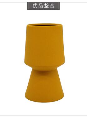 现代样板间客厅简约家居北欧软装饰品土黄色陶瓷摆饰BJ115-4-129