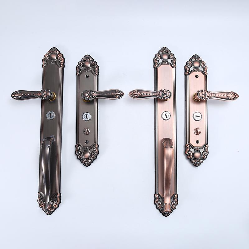 厂家现货欧式防盗门多功能拉手别墅大门锁静音木门把手入户门大锁