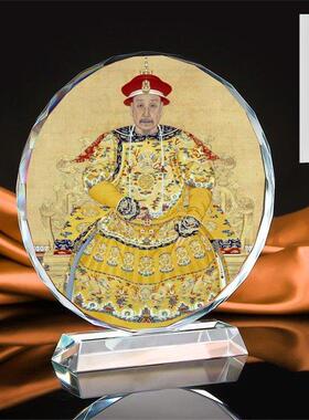 清汉弘帝/太极帝/顺济/苍溪/干隆雍正人像水晶饰品工艺品