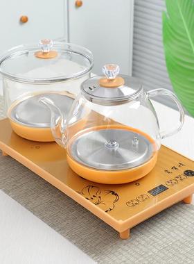 全自动上水电热水壶嵌入式茶台一体烧水福万千水壶底部上水电茶炉