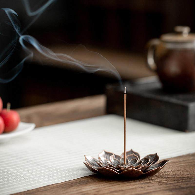 久造创意莲花线香插禅意摆件点香器香座香托合金家用香薰茶道香炉,餐饮具,茶道/香炉,淘宝优惠券,粉丝福利购,淘宝优惠卷