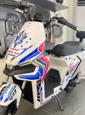 小牛F2特别版电动车高达机动战 士F200贴纸拉花创意画 划痕遮挡电