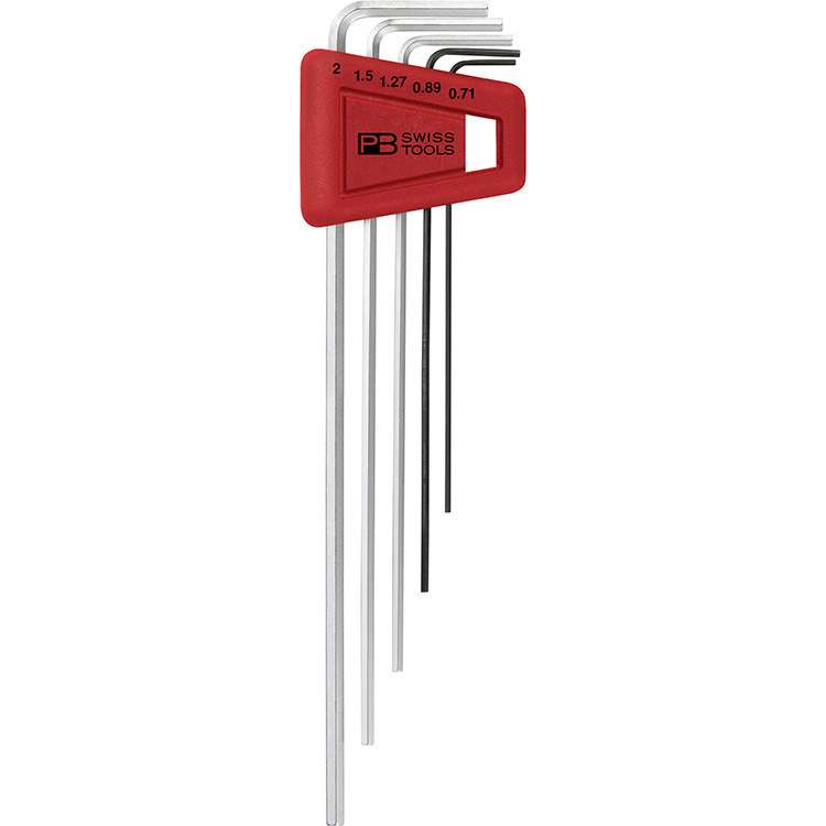 瑞士PB Swiss Tools  L型平头加长内六角扳手7件套 PB 211.H-2