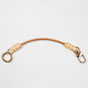 一心斋手工缝制4毫米粗真皮牛皮绳双勾扣手提绳包包备用绳带挂绳