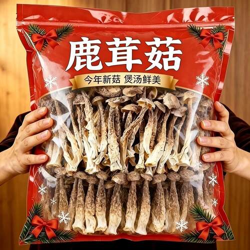 鹿茸菇干货500g包邮特级鹿茸菌无硫新鲜煲汤脆脆菇蘑姑干香菇