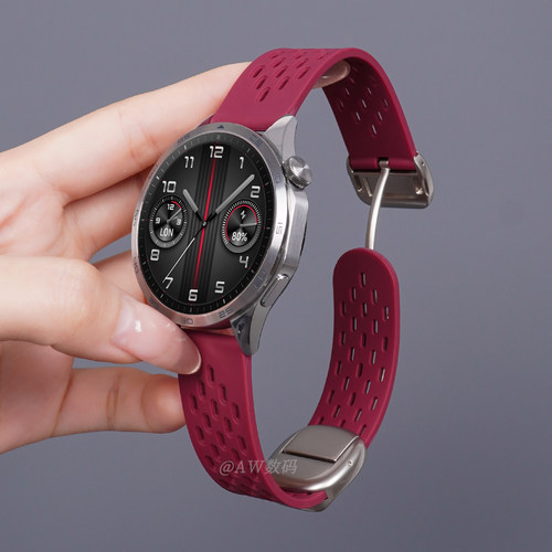 适用华为手表新款磁吸扣硅胶表带