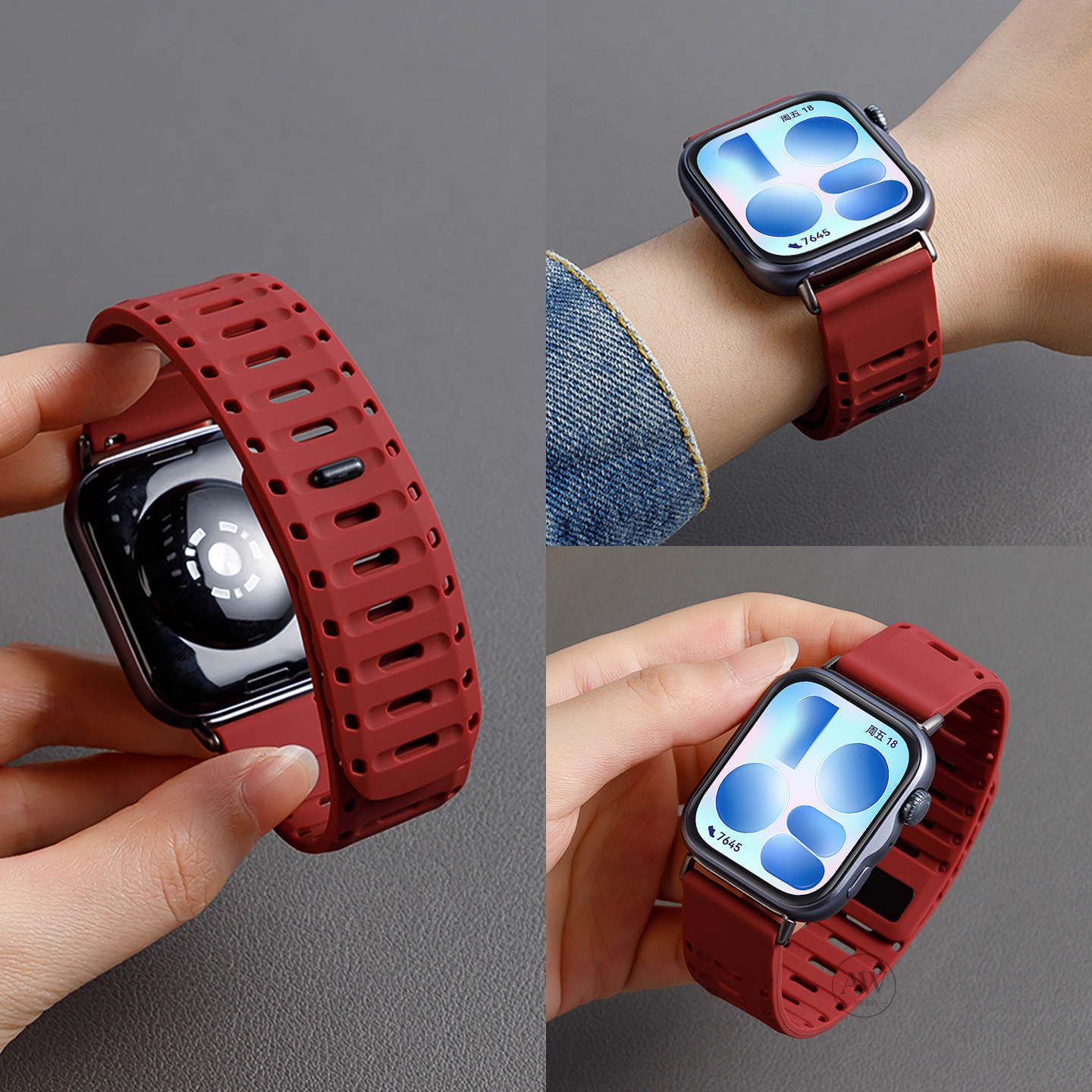 适用红米watch6手表表带redmiwatch5/4新款鲨鱼磁吸运动腕带小米手环10pro透气硅胶9pro高级感男女生夏天配件