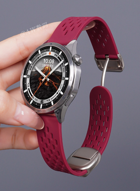 适用oppowatchx2表带手表watchx/s腕带4pro新款磁吸扣3pro透气硅胶一加手表2智能运动watch3/1代se男款替换带