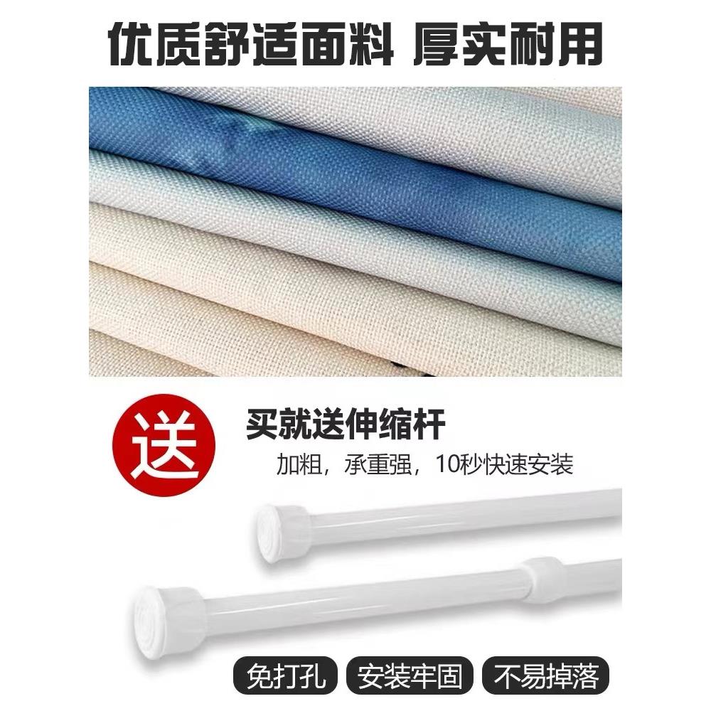 中式门神家用门帘大门入户遮挡帘铁门防盗门帘子过道免打孔隔断帘