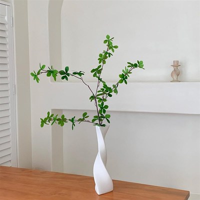 陶瓷花瓶高级感现代简约风客厅电视柜餐桌摆件绿植黑色侘寂装饰品