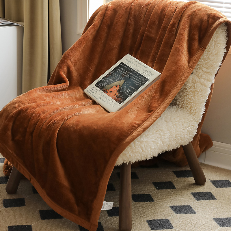 纯色高级沙发毯加厚春秋冬季法兰珊瑚绒毛毯单人盖毯被子午睡毯子