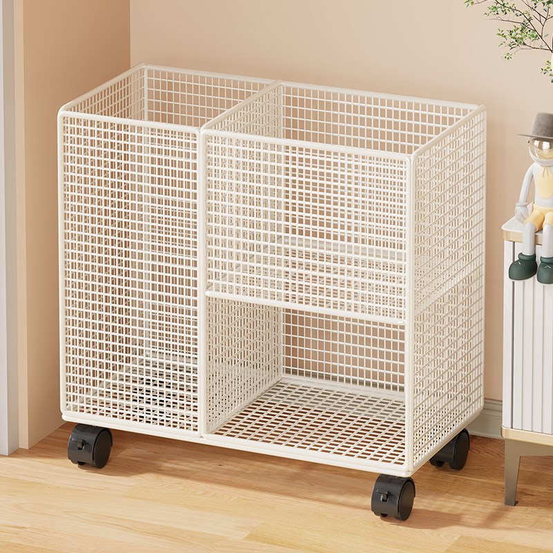 瑜伽垫收纳筐大容量带轮可移动家用健身工具器材置物架哑铃收纳架