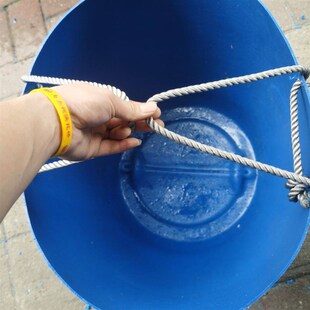 工地塑料牛筋厚大蓝胶一开半截砂浆水泥水桶栽树抗冻暴晒吊桶专用