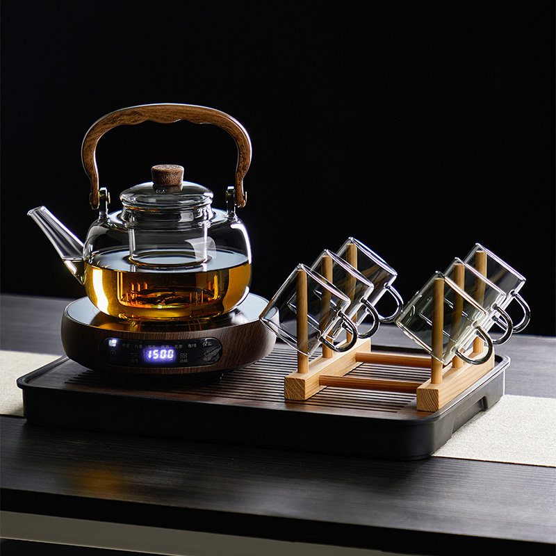 煮茶壶茶具套组2026新款黑晶炉煮茶器家用高档电热泡茶炉泡茶壶一