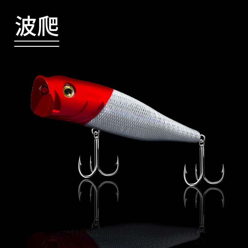 进口?路亚饵浮水波扒波爬波趴假饵亮片套装淡水翘嘴远投海钓海鲈