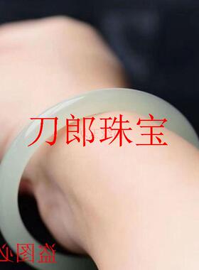 高端新疆和田玉羊脂白玉手镯细圆条少女款百搭饰品小清新玉石手镯