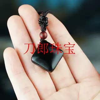 和田玉小方糖墨玉吊坠和田玉小吊坠单坠男女同款玉石挂件饰品送礼