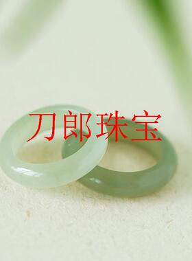青白玉晴水指环未时老矿老料和田玉素戒冰种玉石新疆女简约古风礼