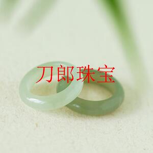 青白玉晴水指环未时老矿老料和田玉素戒冰种玉石新疆女简约古风礼