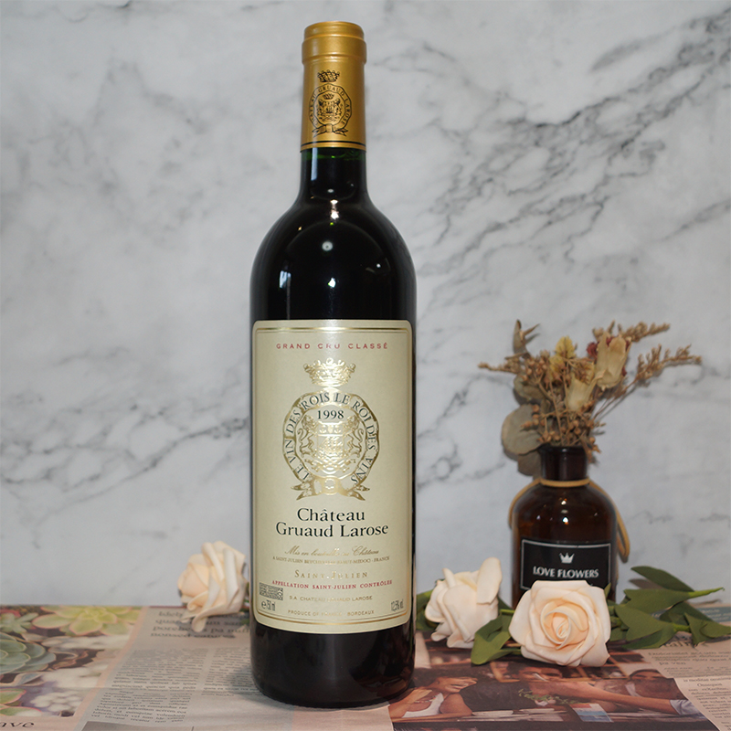 1998金玫瑰庄园红葡萄酒法国原装进口红酒chateau gruaud larose