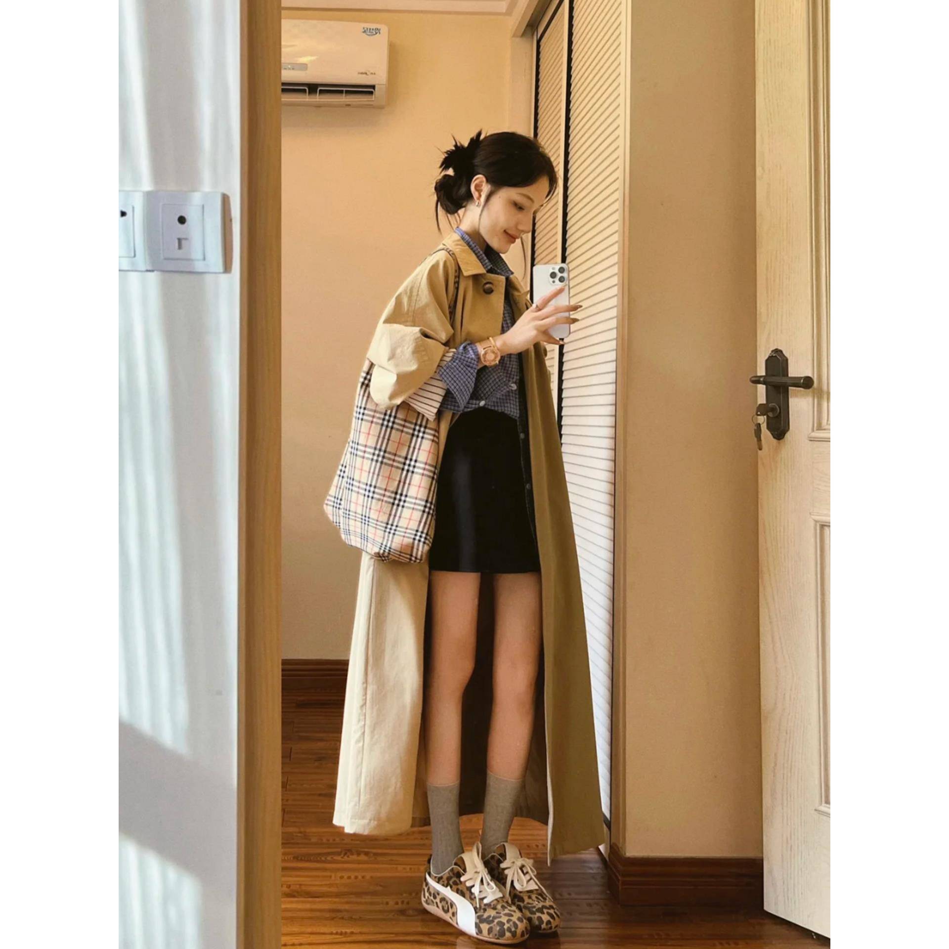 正流行风衣外套女2025秋季新款巨好看的小个子中长款爆款韩版薄款