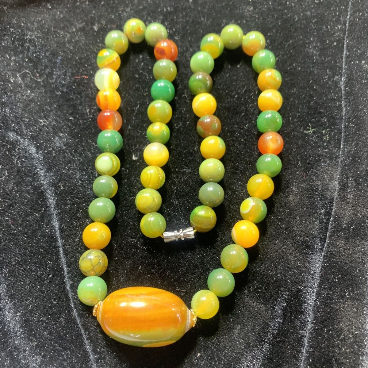 天然玉石玛瑙项链塔链女款