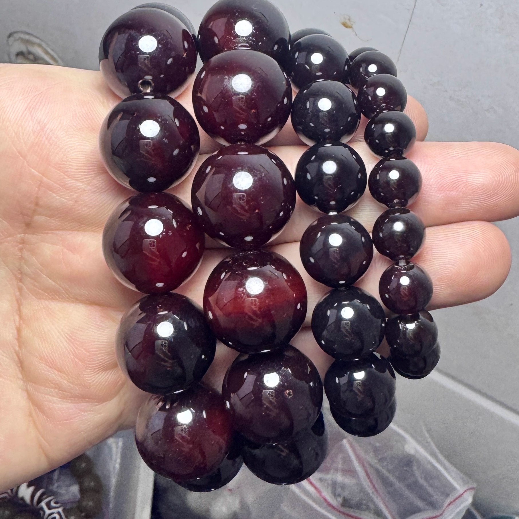 天然酒红满血疗正品保真至纯手链天然玉石手串手饰 玛瑙男女送礼