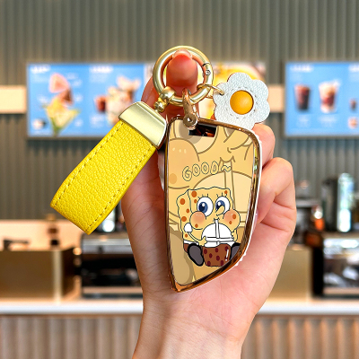 海绵宝宝钥匙套tpu软胶可爱卡通