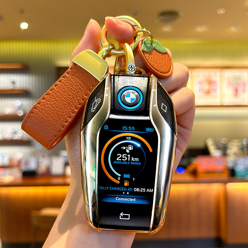 好看的钥匙套tpu金边宝马日韩风