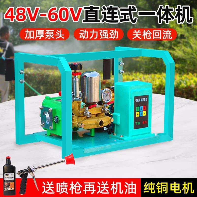 电动打药机果园全自动48V60V三轮车高压大功率新款遥控打药喷洒机