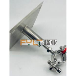 304不锈钢方板可调管支架卫生级镜面方板卡扣水管夹抱箍托架管箍